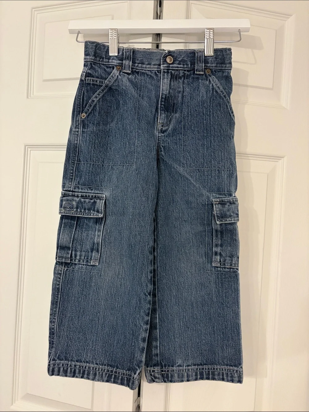 Gymboree Jeans VTG Wide-Leg Denim Cargo Pants with Flap Pockets Size 5